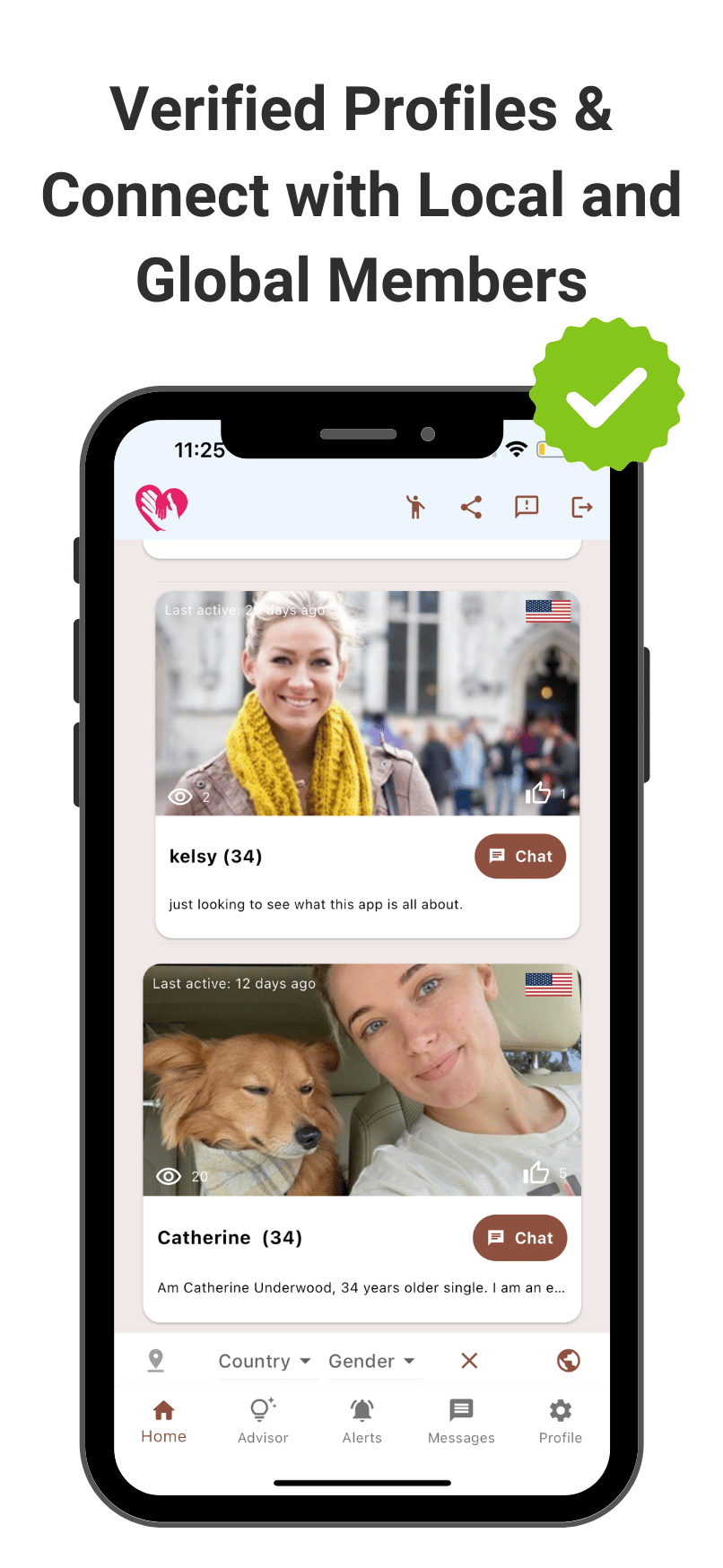 User profile example on SingleParent.app for dating